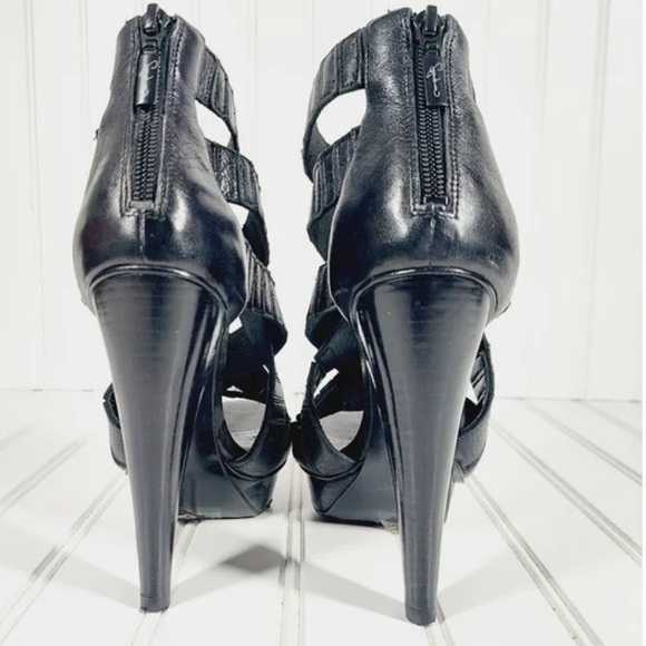 REPORT SIGNATURE DITMAR BLACK STRAPPY PLATFORM SANDAL - Picture 6 of 7